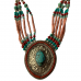 Nepal Tibetan Necklace Turquoise Coral Ethnic Jewelry Boho Gypsy Festival Hippie